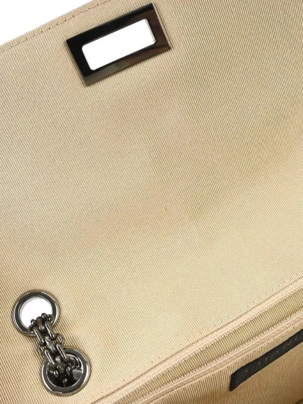 Chanel Black Cotton Mademoiselle Lock Straight Flap Shoulder Bag 197468